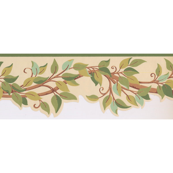 York Wallcoverings Leaves on Tree Branch Scalloped 15� L x